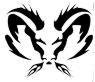 Tribal Ram Head Stencil #2