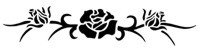 Arm/Ankleband Rose Stencil #2