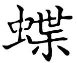 Chinese &quot;Butterfly&quot; Character Stencil