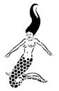 Mermaid Stencil #3