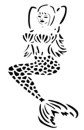 Mermaid Stencil #4