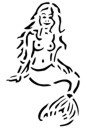 Mermaid Stencil #5