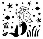 Mermaid Stencil #9