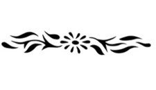 Band Flower Stencil #17