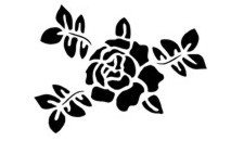 Rose Flower Stencil #15