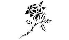 Sharp Stemmed Rose Stencil #13
