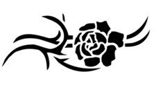 Tribal Flower Stencil #10