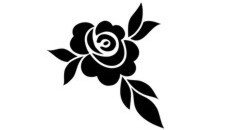 Round Rose Flower Stencil #7