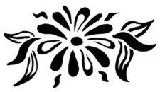 Round Floral Flower Stencil #5