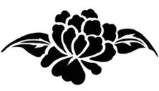 Bold Rose Flower Stencil #4