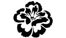 Peony Flower Stencil #1