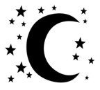Moon/Star Stencil #2