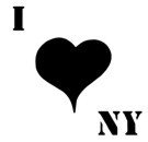 I Heart NY Stencil #12