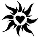 Tribal Heart Stencil #14