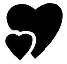 Double Heart Stencil #17