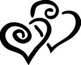 Double Heart Stencil #16