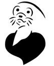 Seal/Heart Stencil #21