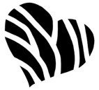 Striped Heart Stencil #25