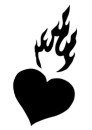 Flame/Heart Stencil #27