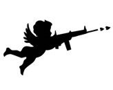 Cupid w/ Gun Stencil #5