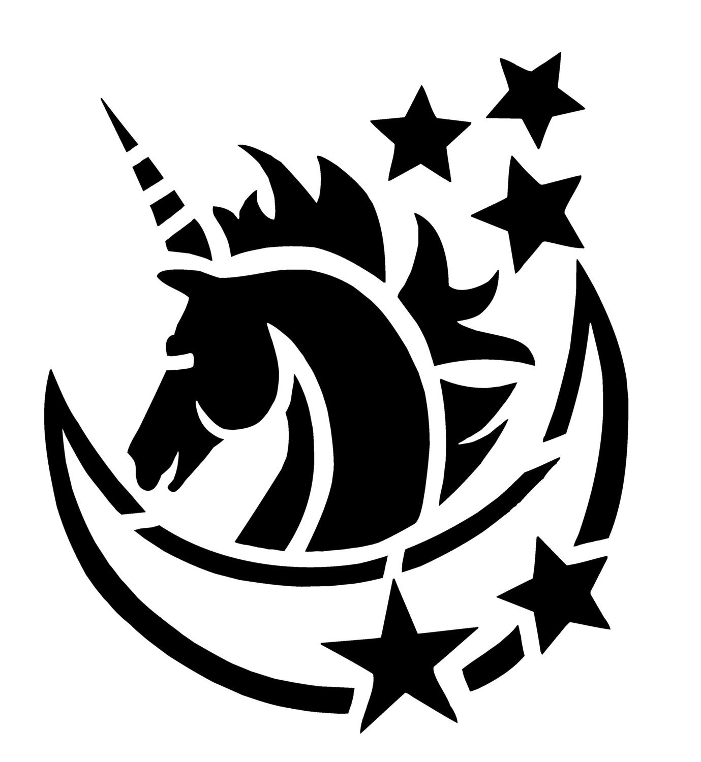 Unicorn Stencil #5