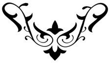 V Shaped Floral Lowerback Stencil #5