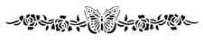 Floral Butterfly Lowerback Stencil #7