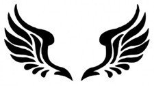 Lowerback Wings Stencil #14