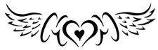Lowerback Wings Stencil #15