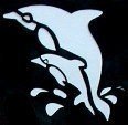 Double Dolphin Stencil #1