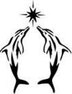 Double Dolphin w/ Star Stencil #4