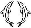 Double Dolphin Stencil #12
