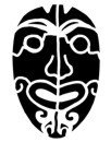 Maori Mask Stencil #9