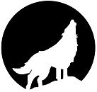 Native American Howling Wolf Stencil #5
