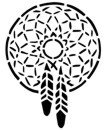 Native American &quot;Dream Catcher&quot; Stencil #8