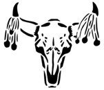 Native American &quot;Bull&quot; Stencil #17