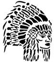 Native American &quot;Chief&quot; Stencil #29