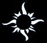 Navel &quot;Tribal Sun&quot; Stencil #3