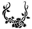 Navel &quot;Vined Rose&quot; Stencil #8