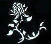 Navel/Shoulder &quot;Vined Rose&quot; Stencil #17