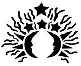 Navel &quot;Moon/Stars&quot; Stencil #19