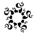 Navel &quot;Fire Ball&quot; Stencil #25