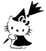 Halloween &quot;Hello Kitty Witch&quot; Stencil