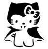 Halloween &quot;Hello Kitty Dracula&quot; Stencil