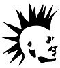 &quot;Punk Profile&quot; Stencil
