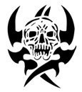 Skull/Tribal Stencil #2