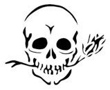 Skull/Rose Stencil #3