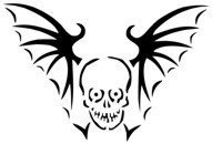 Skull/Wings Stencil #4