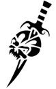 Skull/Knife Stencil #5