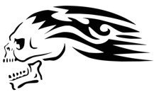 Skull/Tribal Stencil #8